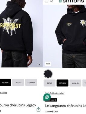 Represent Cherub Graphic Crewneck Hoodie Black Simons Street Style Designer Goth